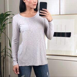 LAST 3️⃣ | MALIBU GREY Scoop Neck LS Slub Tee